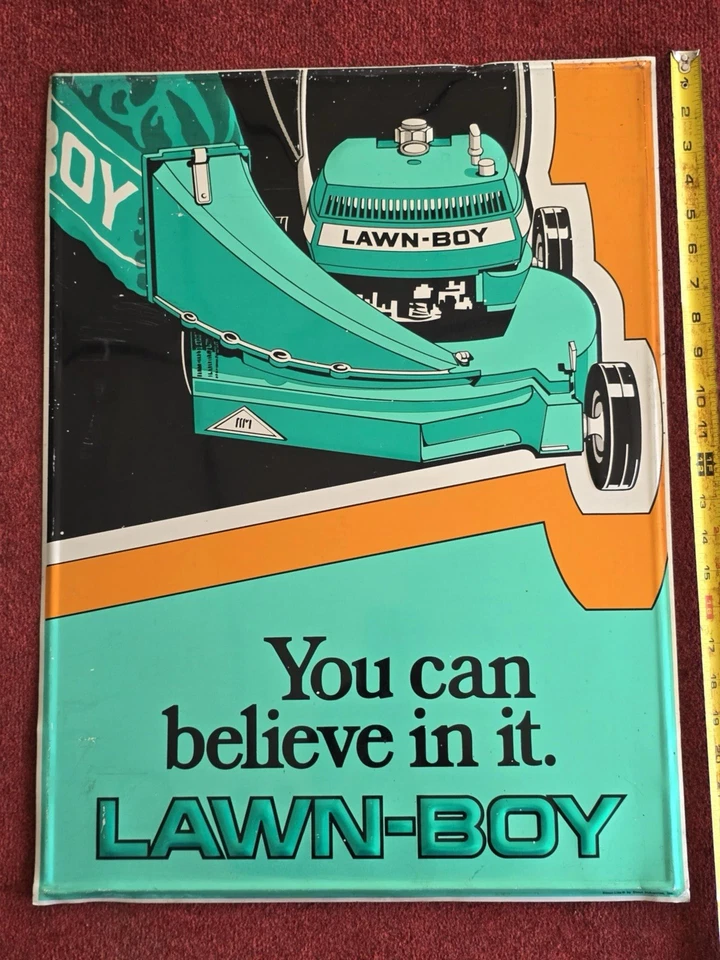 1959 Lawn Boy Quietflite gold lawn mower photo vintage print ad - Image 3 of 4