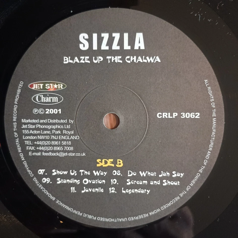 Sizzla ‎– Blaze Up The Chalwa LP UK-2002 1st PRESS VG++/VG++ - Bild 4 von 4