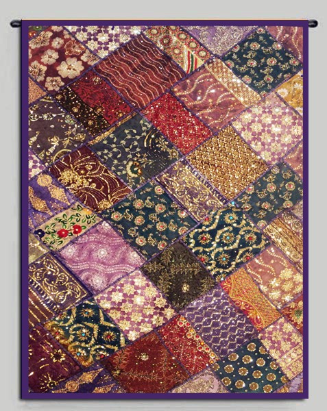 Christmas Gift Home Decor Cotton Handmade Patchwork Wall HangingThrow Tapestry