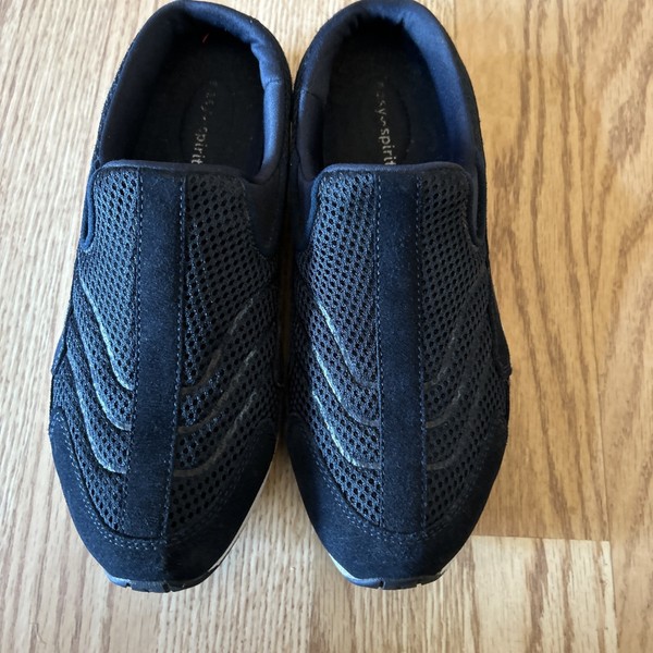 Easy Spirit TravelTime Women's 8 W Navy White Slip-On Mule Sneakers Preowned ￼