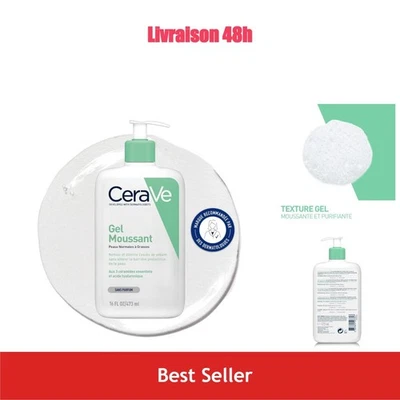 CeraVe Gel Moussant Nettoyant Visage Doux 473ml - Peaux Normales à Mixtes - Photo 1/4