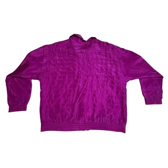 Chaqueta Sunterra Vintage 100% Seda Acolchada Cremallera Magenta Púrpura Talla Mediana Foto 2 de 4