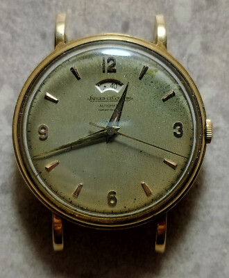 Jaeger Lecoultre Gold, Vintage Powermatic Jumbo Stoßstange JLC Gangreserve 37mm selten