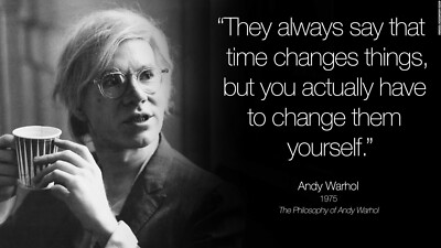 Andy Warhol Famous Quotes Mini Poster sizes to pick from, reprint photo  005