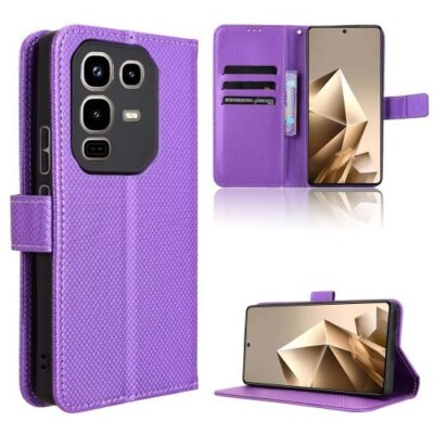 Für Infinix Note 50 4G / Note 50 Pro 4G Diamant Textur Leder Handy Hülle Cover