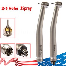 Dental LED Handpiece High Speed Push Button 2/4 Hole Fiber Optic with Light