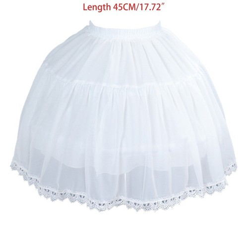 Women Crinoline Petticoat Cage 2-Hoop Skirt Short Slips for Wedding Bridal Dress - Picture 8 of 8