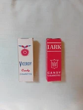 Lot Of 2 Vintage Empty Candy Cigarette Boxes Viceroy Lark Advertising