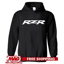 POLARIS RZR ATV BLACK HOODIE Snowmobile Snow Off Road Racing Sports Sweatshirt
