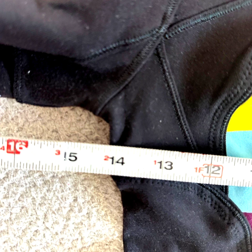 Lululemon Forme Jacket II Striped Panel Sz 4 Black Purple Blue Yellow - Image 3 of 4