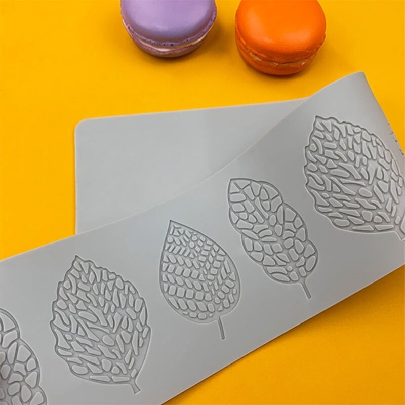 3D Silicone Leaf & Flower Fondant Mold – Hollow Design For Cake Decorating, Chocolate, Candy & More