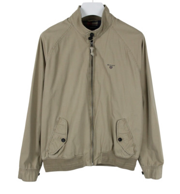 Gant Campus Jacke Herren Groß Reißverschluss Gefüttert Taschen Elastic Rand Logo