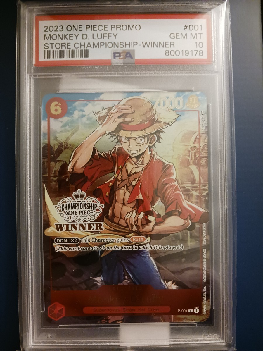 ONE PIECE - PSA10 モンキー・D・ルフィ P-001 PSA 10 Monkey D Luffy Championship Promo P-001 One Piece