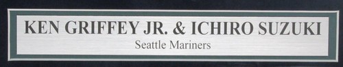 Foto firmada por Ken Griffey Jr/Ichiro Suzuki 16x20 Marineros enmarcada Beckett 191306 - Imagen 3 de 4