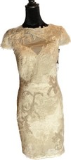 Tadashi Shoji AVM17030M Casual Formal Dress Womens Latte Pumice Sz 4 NWT