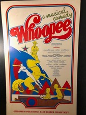 Broadway Window Card Poster - Whoopee Comedy at Goodspeed Opera House CT 1978