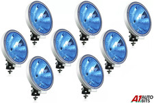 8x 12v/24v 9 " Pouce Rond Bleu Lentille Feux Lampes Brouillard Camion Cab 4x4