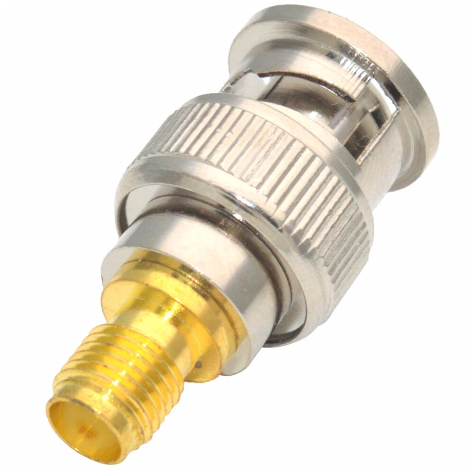 2Pcs BNC Male Plug to SMA Female Jack RF Coaxial Adapter Cable Connector NEW - Image 2 of 4
