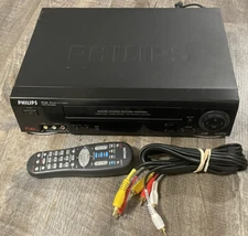 Philips VR660 4-Head VCR Video VHS Smart Picture Turbo Drive Recorder w/ Remote