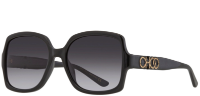 New JIMMY CHOO SAMMI/G/S 0807 9O Black Grey Shaded 55-18-140