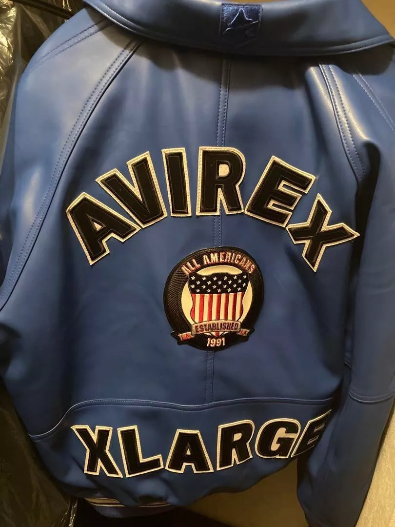 AVIREX USA XLARGE Varsity Leather Jacket Size L