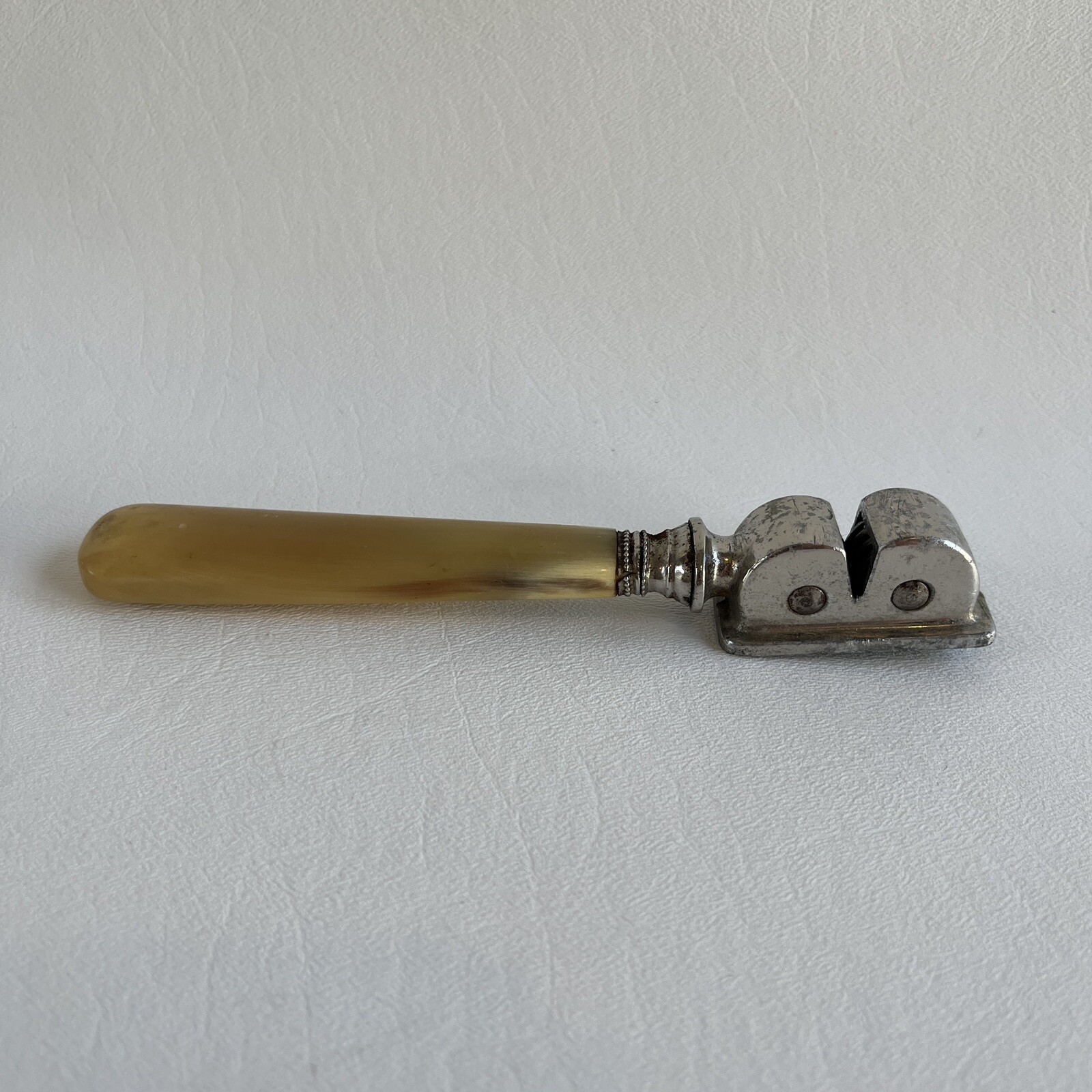 Antique Ylleiht Knife Sharpener, Horn Handle, Stainless Body, France ...