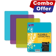 Nicole Home Collection Flexible Plastic Cutting Board Mats Set heavy weight