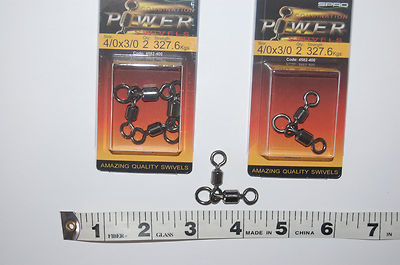 2 packs spro combination power swivels 4/0x3/0 327.6kgs (722lb) 4582-400