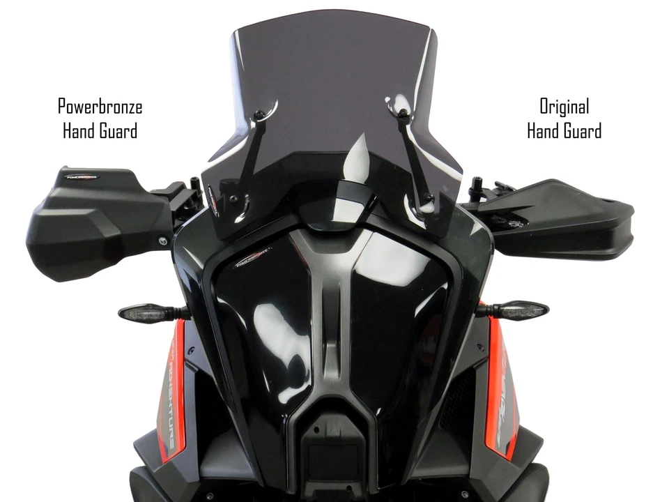 KTM 1290 Super Adventure S 2021 guardamanos/deflectores de viento negro mate Powerbron Foto 4 de 4
