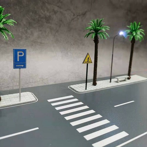 1/64 Diorama Street Road Scene Building Model LED Lighting Parking Lot Scene US - Picture 14 of 18