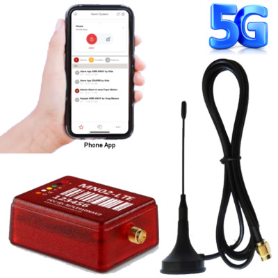 $10/m 5G LTE-M Cellular Communicator Phone App Arm Alarm AT&T TMobile Dialer 4G