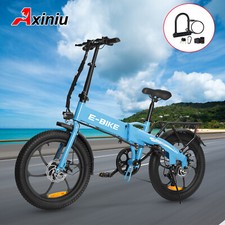 Blue E-Bike 20" Electric Bike Fat Tire 850W Folding City Bicycle Commuter Ebike