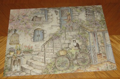 Kim Jacobs Art - Morning Visitor - Vintage 1989 Cobblestone Way Puzzle Complete