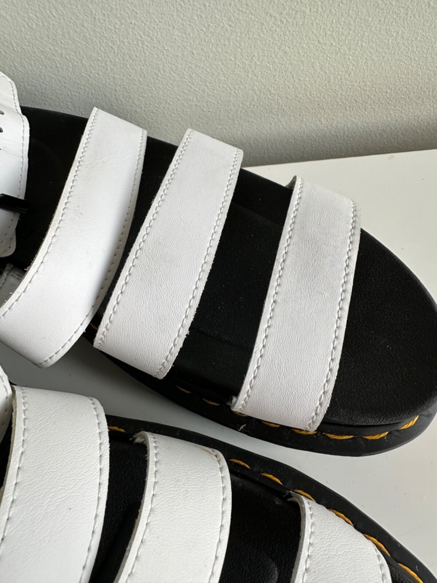 Dr Martens Blaire Hydro White 4 Strap Fisherman Style