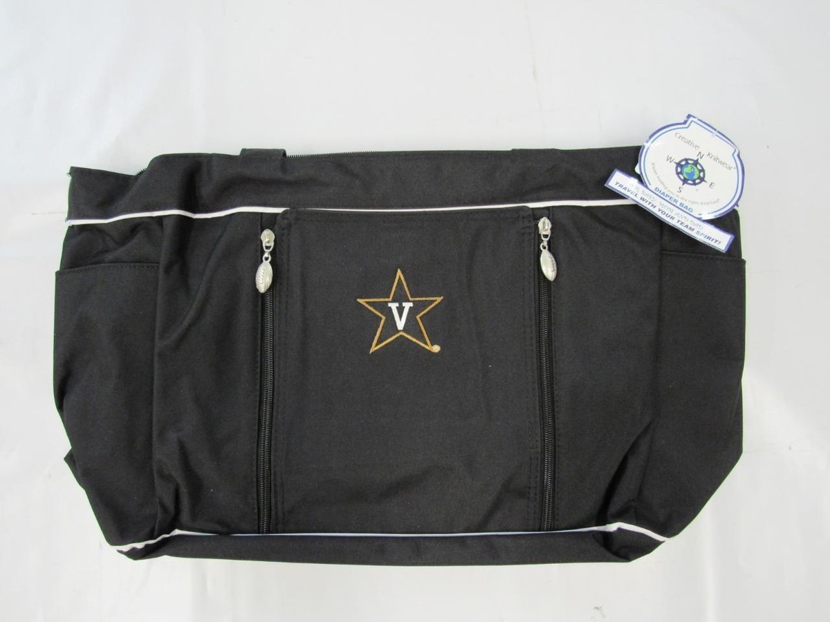 New Vanderbilt University Commodores Football Theme Black Diaper Bag