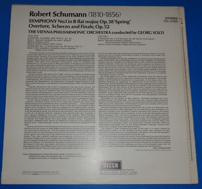 Georg Solti SCHUMANN 4 Symphonies - Decca 3 LPs SXL 6486/SXL 6487