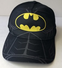 DC COMICS BATMAN Logo Boys/Youth Snapback Adjustable Hat Baseball Cap EUC