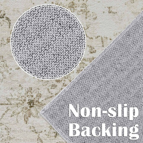 Machine Washable Rug Accent Print Area Rug for Living Room Vintage Indoor Rug - Picture 17 of 36