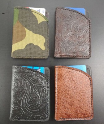 Micro Wallet NEW Handmade Slim Minimalist Faux VEGAN leather wallet front pocket