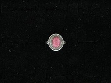 RHODOCHROSITE Small Oval Ladies Ring Handcrafted by Navajo Artist