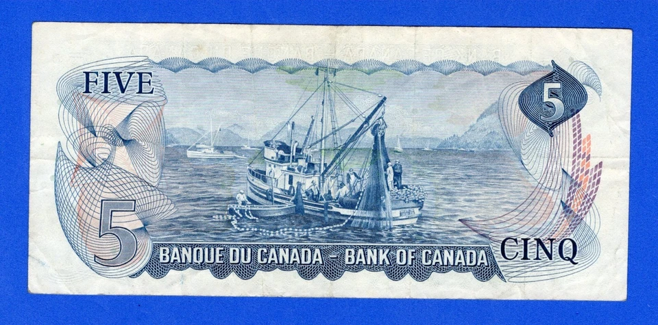 Canada  $5 1972 BC-48bA / P-87b Circulated Replacement /Asterisk Note *CU2974899 - Image 2 of 4