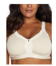Curvy Couture Womens Cotton Luxe Wire-Free Bra Style-1010 size 44DDD