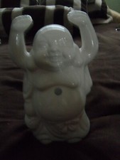 Vintage Benihana of Tokyo White Ceramic Buddha Glass 