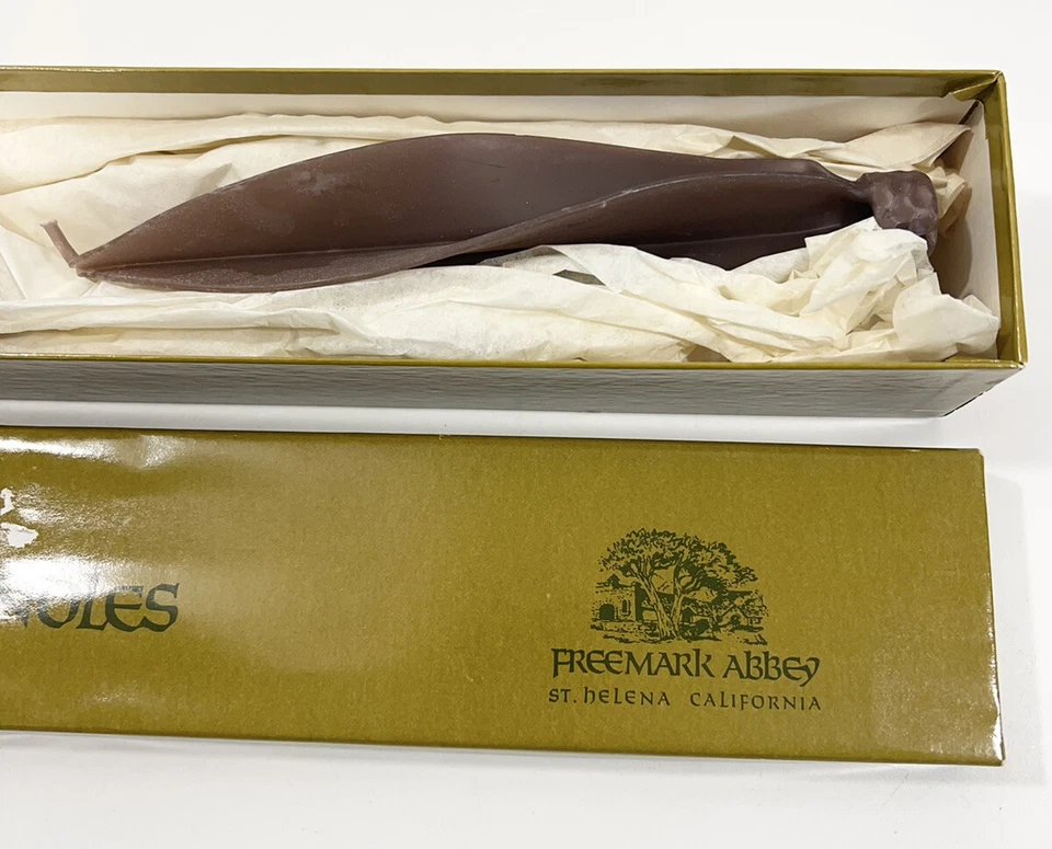 Vtg HANDMADE HURD BEESWAX 8” SILHOUETTE Chestnut CANDLES (2) Freemark Abbey Foto 2 de 4