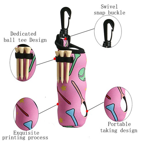 Borsa per palline da golf resistente con fibbia girevole a scatto da appendere allo zaino 4,5 cm x 14 cm - Foto 6 di 10