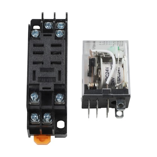 110/120V AC, 220/230V AC Power Relay Coil DPDT LY2NJ 8 Pin With Socket Base - Picture 26 of 43