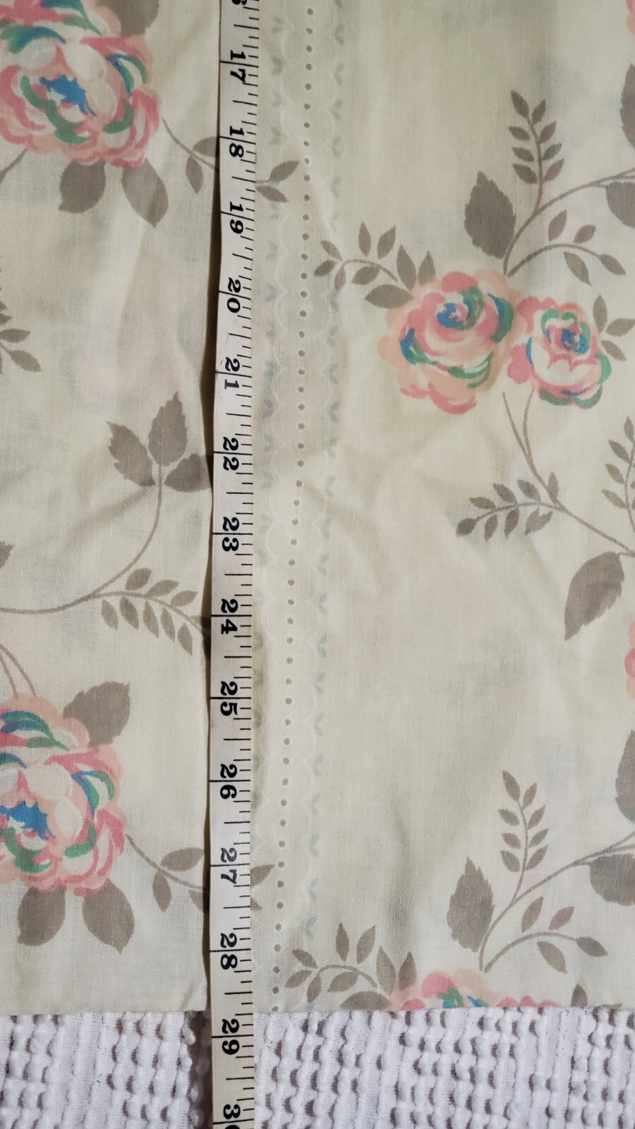 Vtg Wamsutta Superlin Double Flat Sheet And Pillowcase Butterfly Floral Ruffled