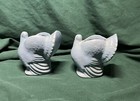 Vintage Small Turkey Shaped Light Blue Bud Vase Almost 4" Tall - Set of Two — photo 5