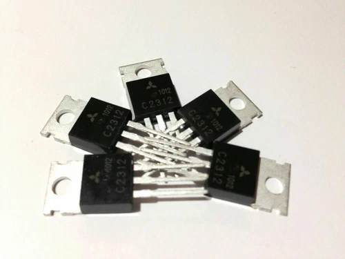 5pcs 2SC2312 Silicon RF Power Transistor NPN 12V 17W 27MHz TO220 MITSUBISHI