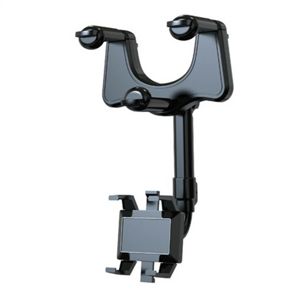Soporte de montaje de espejo retrovisor giratorio 360° para automóvil para teléfono celular GPS Foto 2 de 4